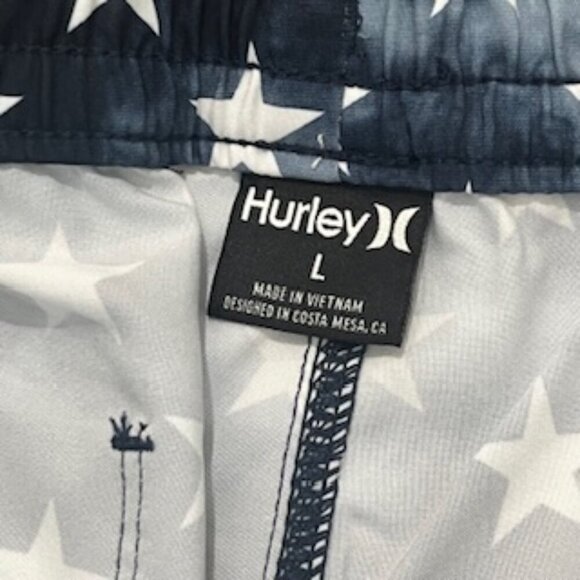 NEW Hurley Board Shorts Men’s Large Flag Patriotic‎ Stars & Stripes - Picture 10 of 15